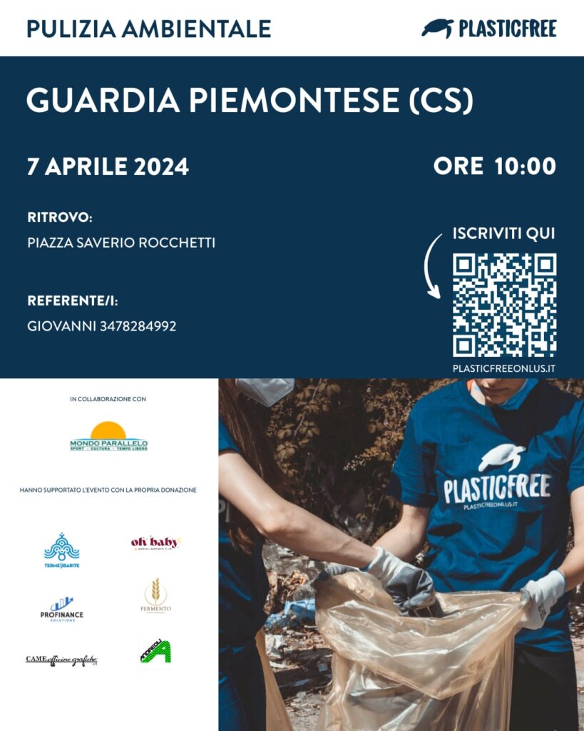 PLASTIC FREE PROMUOVE A GUARDIA PIEMONTESE UNA MATTINATA DI CLEAN UP